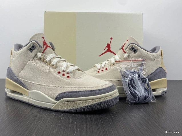 Cheap TB Jordan Air Muslin Retro 3 DH7139-100 0713